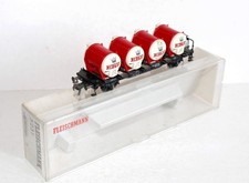 FLEISCHMANN HO 5231 WAGON PLATEFORME CITERNE EKU PORTE CONTAINER BIERE DB 015204