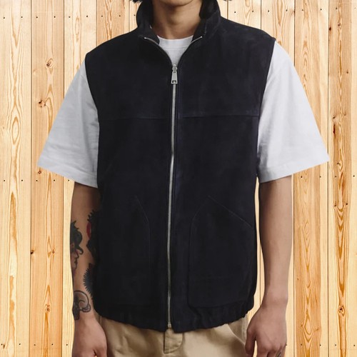 Gilet veste biker homme cuir - gilet,
