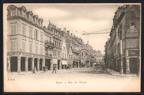 Cpa reims rue l etape - reims,, l´etape
