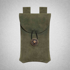 Pochette Cuir Suède Verte Sac