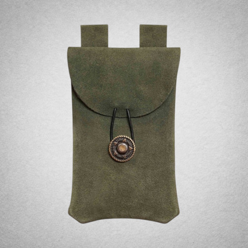 Pochette cuir suède verte sac - suède,