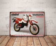 Plaque métal vintage yamaha xt600z ténéré  Enseigne Garage Décoration moto Déco