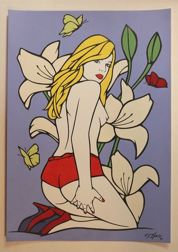 Art dessin original - art, femme