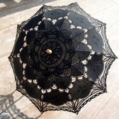 Parapluie dentelle noire - en,