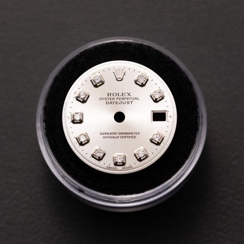 Rolex cadran diamant - cadran, argent