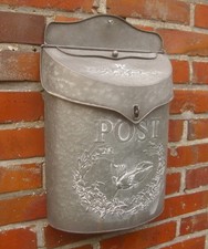 Boîte à lettres zinc enveloppe ancienne décoration porte maison campagne