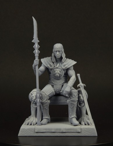 Figurine résine barbare - en, résine.