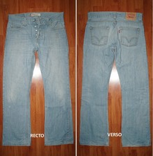 JEANS LEVIS 512 "Bootcut" W32 L32 (FR t42) bleu clair délavé 3705