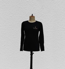 Tee shirt Veuve Clicquot noir manche longue femme 100% coton taille S