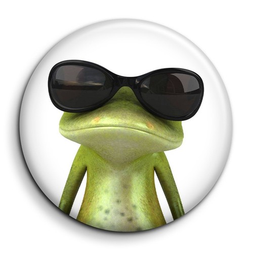 Grenouille badge 38mm button - -,