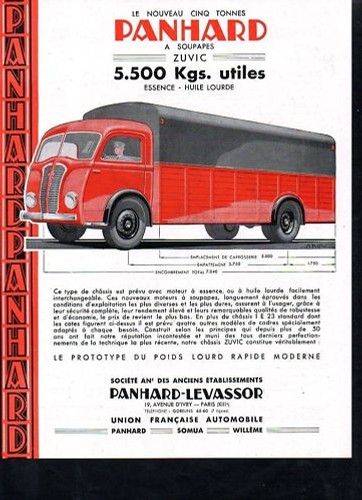 Pub panhard camion 5500 kgs - panhard,