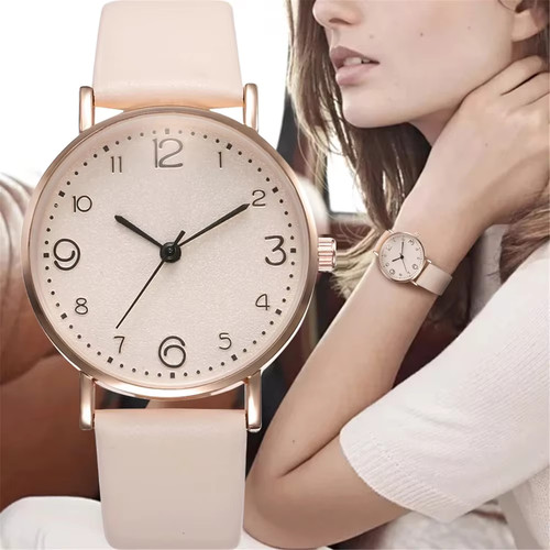 Montre femme cuir cadran rond - montre,