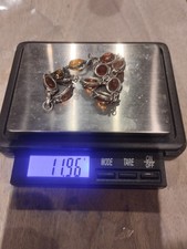 #18 Bijoux Argent Massif Et Ambre Véritable (Bijoux Casser)