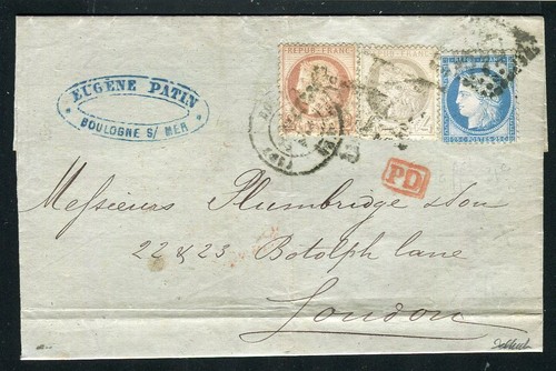 Rare lettre boulogne - de, sur