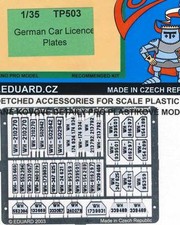 Eduard Plaques D'Immatriculation Allemandes 1:35 Wehrmacht NEU