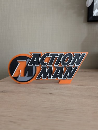 Logo deco action man - man, 22x9cm