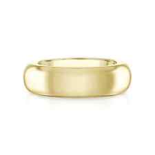 14K Solide or Jaune Bombé Taille Bague 9.5 Bande 7 MM Mariage Fantaisie Cocktail