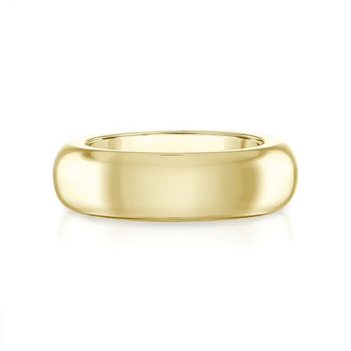 14k solide jaune bombé - solide,