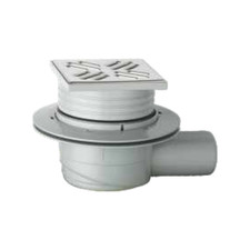 Siphon de sol avec grille inox