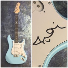 GFA Ryan O'Neal Singer Couchage At Last Signé Électrique Guitare Preuve COA