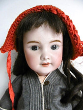 POUPÉE ANCIENNE TÊTE BISCUIT SFBJ MOULE 301 - FÊLE AU FRONT - DÉBUT XXème -56 cm