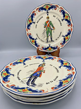 Lot 6 assiettes Moulin des Loups – Les Soldats de l’Empire – décor Napoléon 