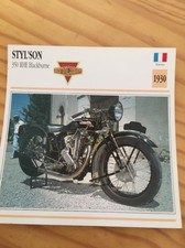 Styl'son 350 RHE Blackburne 1930 Carte moto Collection Atlas Stylson France