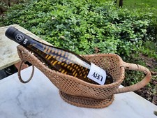 ANCIEN PANIER VERSEUR EN ROTIN -vintage -Viticole