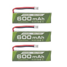 3PCS 1S 3.8V 80C 600mAh