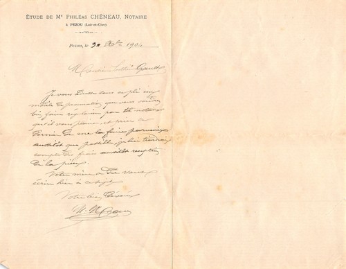 1904 notaire phileas cheneau - notaire, a