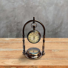 Horloge de table de bateau nautique horloge de bureau boussole maritime avec ...
