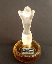 Ancien flacon de parfum epoque art deco bouchon femme nue dépoli style Lalique