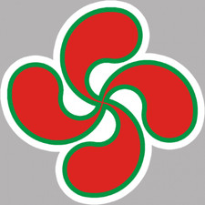 Croix Basque découpée (5cm) - Sticker/autocollant