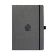 Dingbats - Wildlife Dotted Extra Large Notebook, Grey Elephant, A4 - Hardcover N