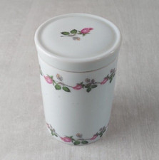 Ancien pot décor roses, en porcelaine, Champs Elysées, Limoges France