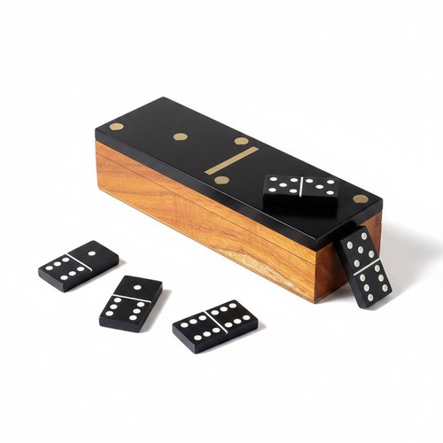 Boîte jeux dominos - jeux, bois