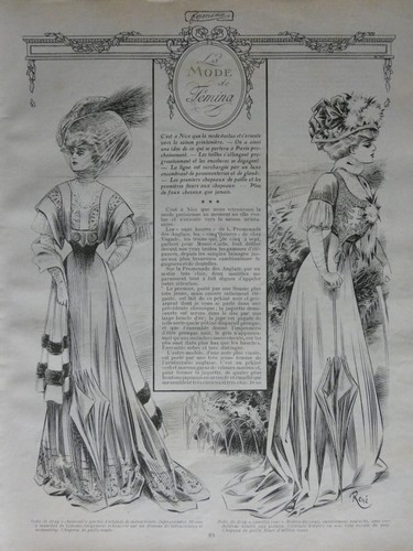 Publicité mode 1907 robe - mode,
