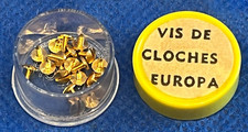 Vintage 20 VIS DE CLOCHES réveil EUROPA Pièces Horlogère Alarm Clock Parts Watch
