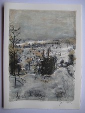 GANTNER BERNARD LITHOGRAPHIE SIGNÉE AU CRAYON HANDSIGNED LITHOGRAPH VOSGES RHIN
