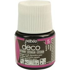 [204415] Pébéo Pot 45ml Peinture Acrylique DECO Outdoor Noir