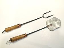 Handmade Forged Steel BBQ Outdoor Grill Tool Set; The Pioneer