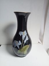 vase ancien émaillé noir