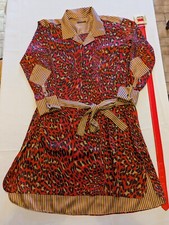 ROBE DE MARQUE GARELLA MULTICOLORE TAILLE 42 INDIES  BLEU BLANC ROUGE