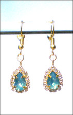 Boucles d'Oreille Bleu Saphir