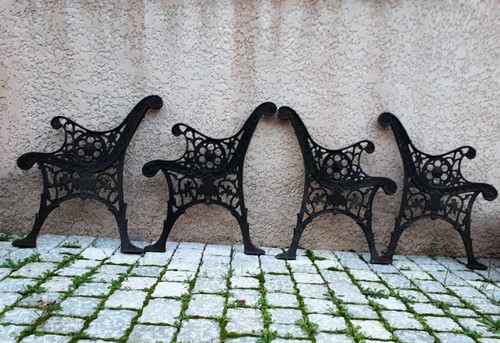 Paire bancs fer - forgé, noir