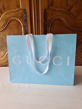Gucci Grand Moyen Sac Shopping Carton Papier Bleu Cadeau Emballage 