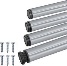 4x Pied de Table Inox Optique Réglable en Hauteur Métal Jambe Table 710 MM