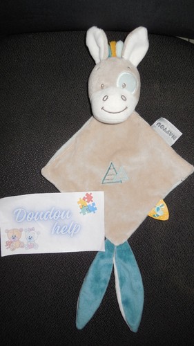 Doudou plat âne cheval - , beige