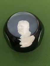 BACCARAT Sulfure Facetté En Cristal. Buste de Th. Roosevelt