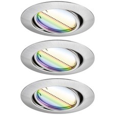 Paulmann 92467 Luminaire à LED encastrable jeu de 3 LED 14.7 W fer (brossé)
